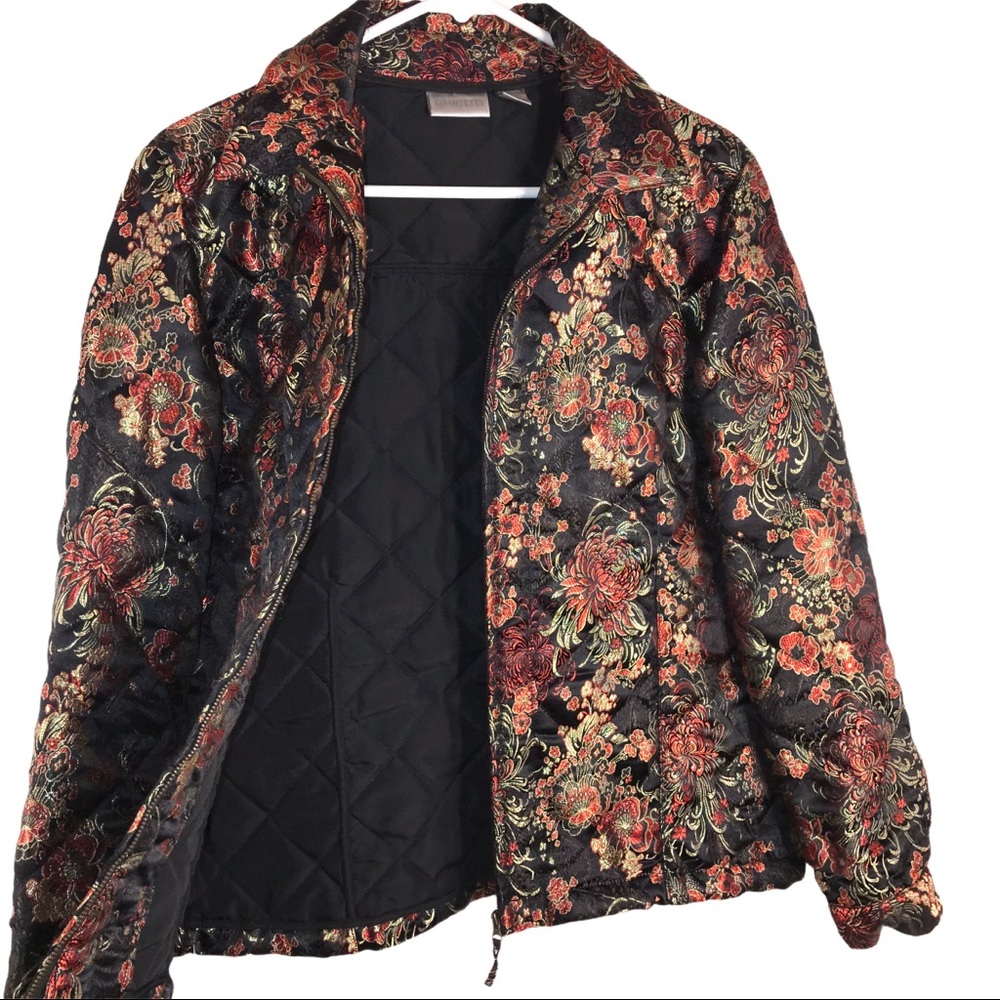 Beautiful Asian Brocade Quilted Jacket - Picture 2 of 11